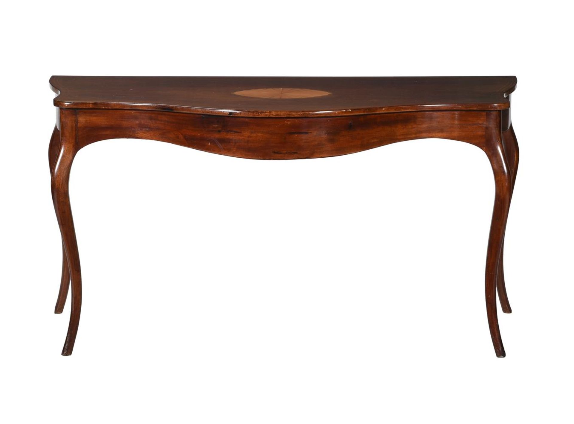 A GEORGE III MAHOGANY AND INLAID SIDE TABLE