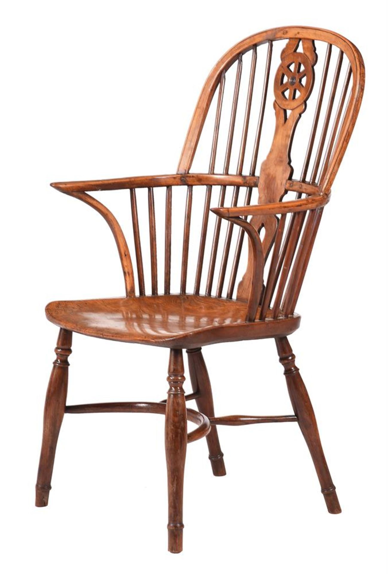 A YEW AND BURR ELM WINDSOR ARMCHAIR - Bild 2 aus 3