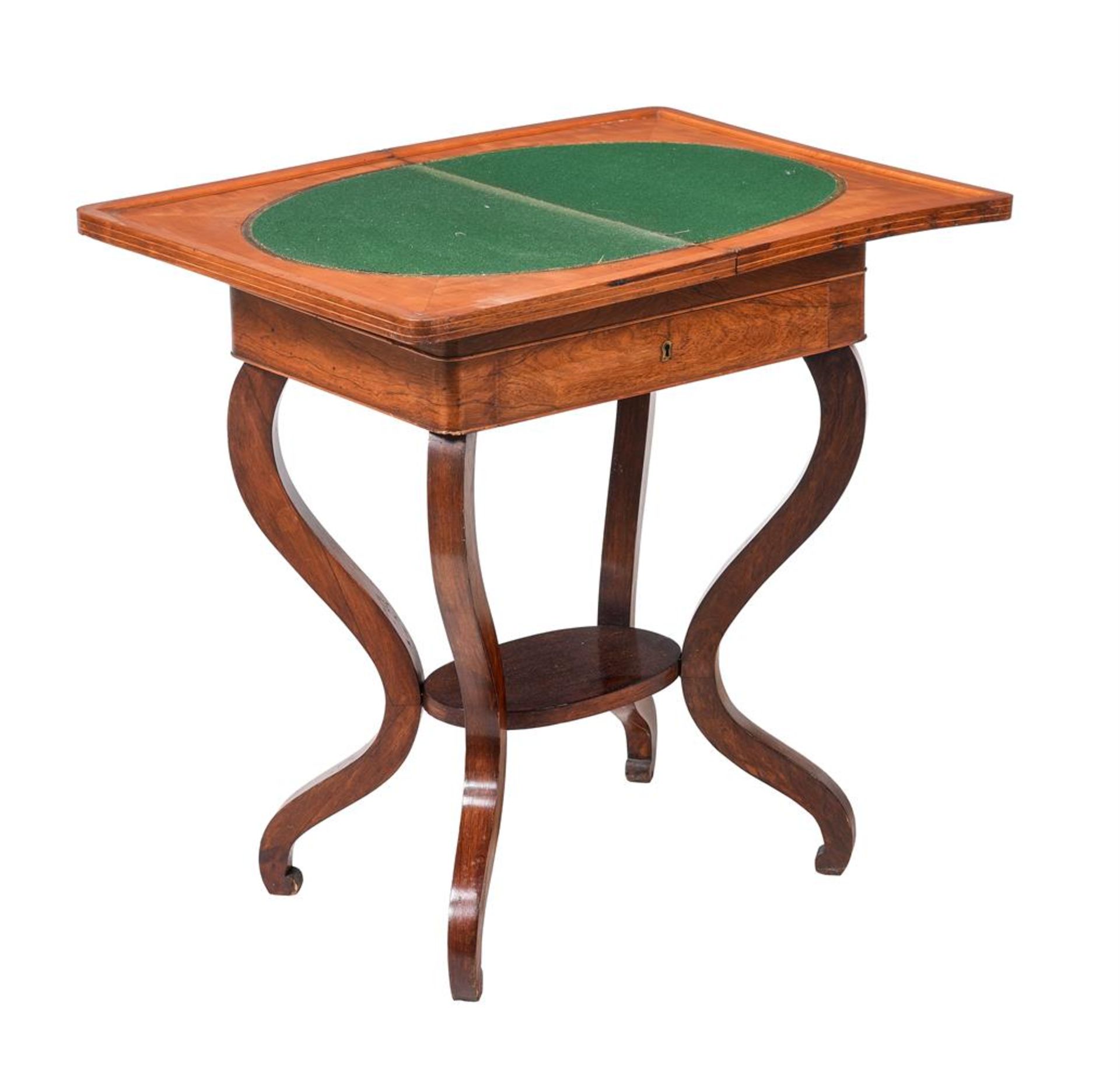 Y A ROSEWOOD AND SATINWOOD GAMES TABLE - Bild 2 aus 3