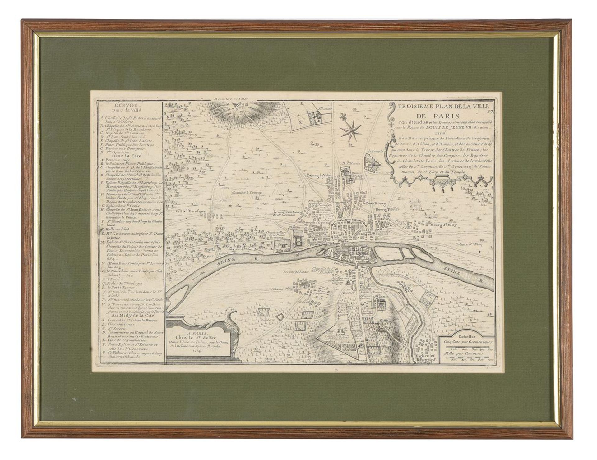 A SET OF SEVEN MAPS OF PARIS FROM NICOLAS DE FER'S ATLAS CURIEUX - Bild 8 aus 14