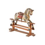 A PAINTED ROCKING HORSE