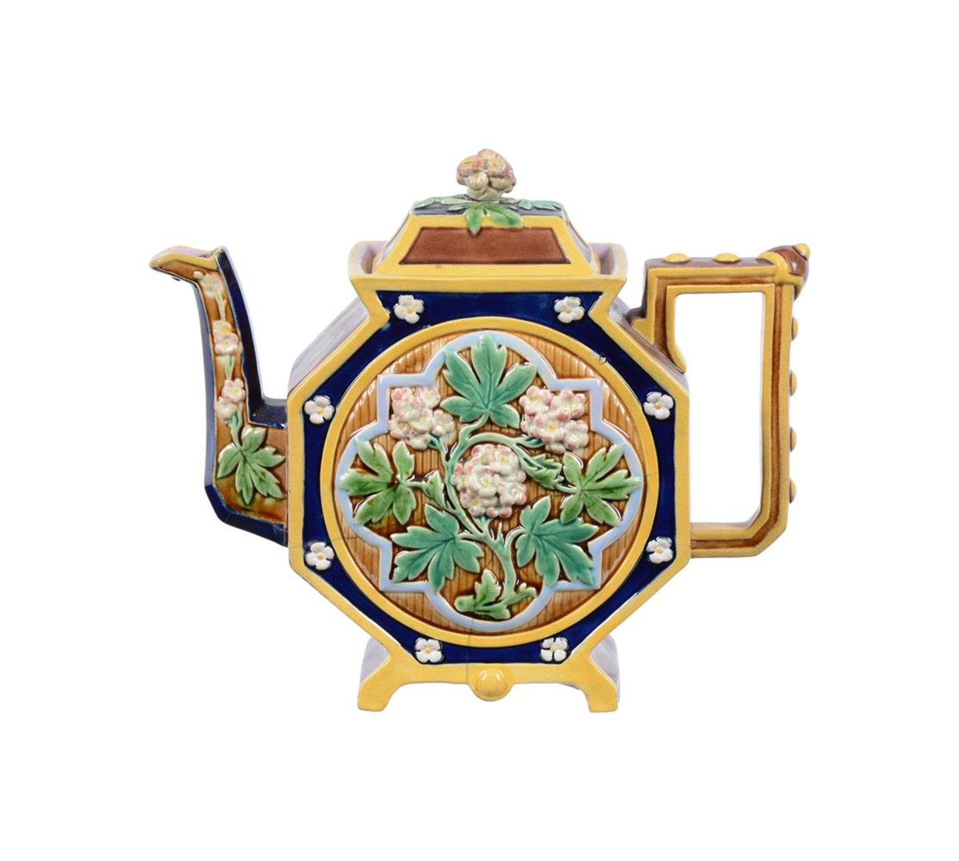 A MINTON MAJOLICA TEAPOT AND COVER MODELLED AS A CHINESE-FIGURE - Bild 5 aus 6