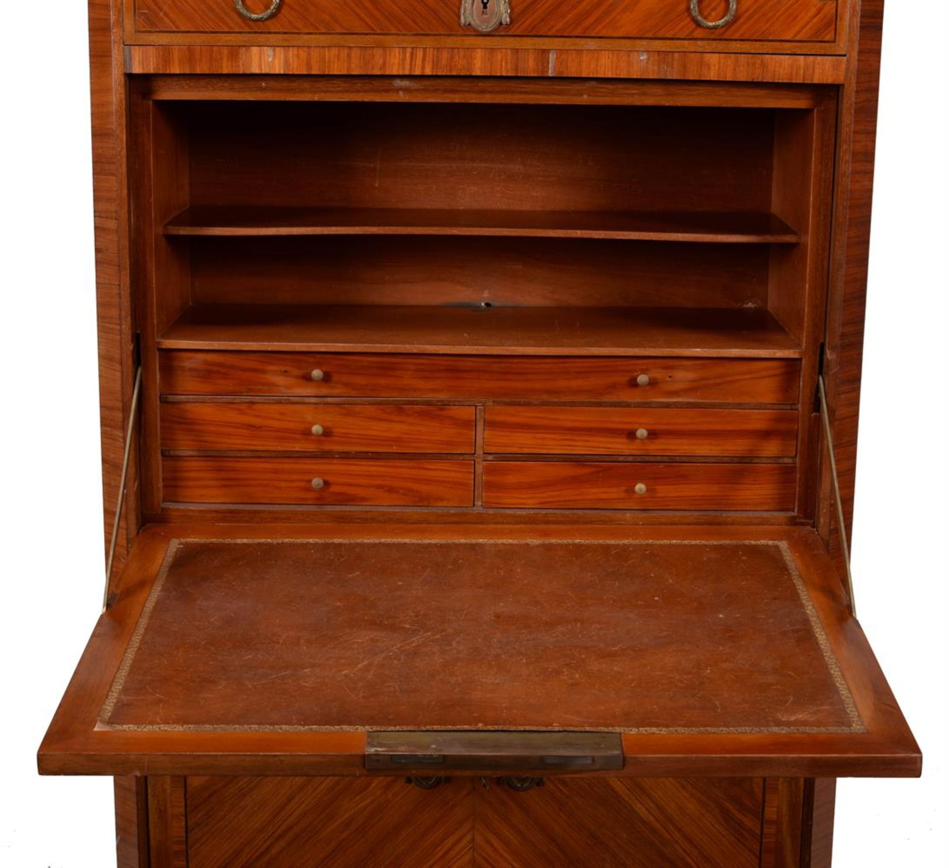 Y A KINGWOOD, TULIPWOOD AND INLAID SECRETAIRE A ABATTANT, IN LOUIS XV/XVI TRANSITIONAL STYLE - Image 2 of 2
