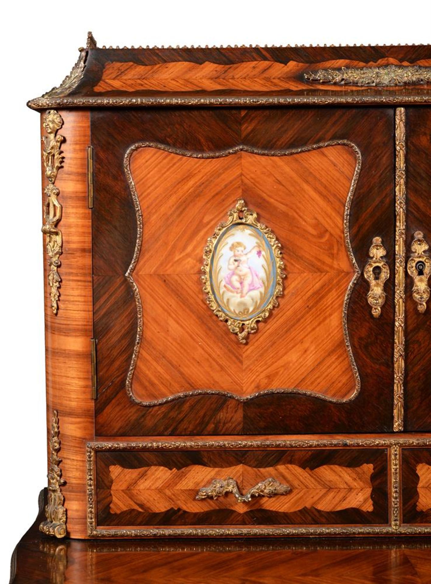 Y A NAPOLEON III KINGWOOD AND ROSEWOOD BONHEUR DU JOUR - Image 2 of 3