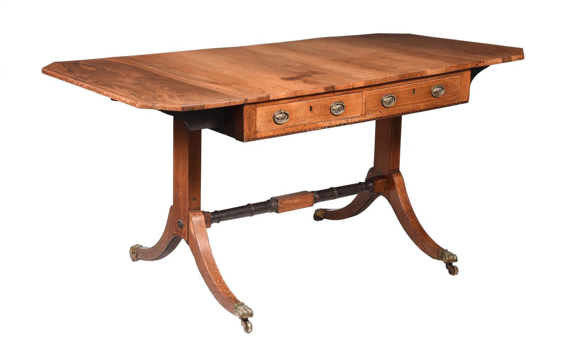 Y A GEORGE III ROSEWOOD AND LINE INLAID SOFA TABLE - Image 2 of 2