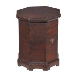 AN OAK OCTAGONAL BOX