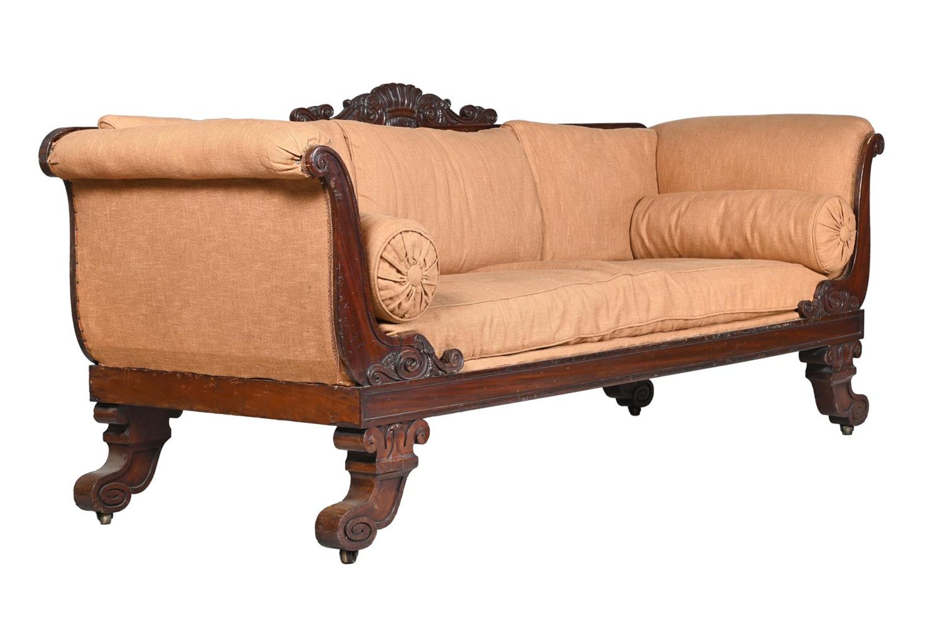 AN EARLY VICTORIAN MAHOGANY SOFA - Bild 2 aus 3