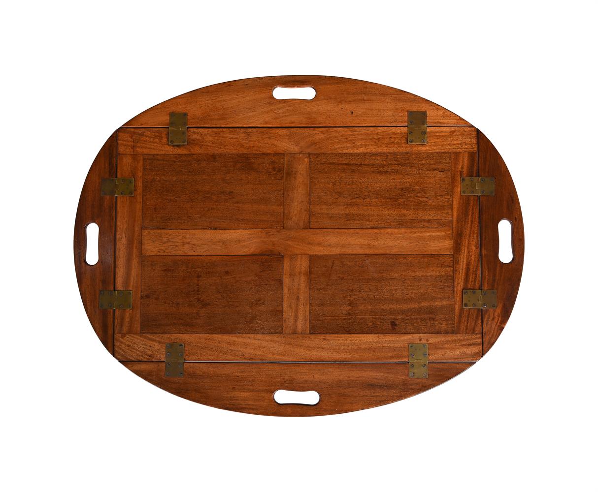 A GEORGE III MAHOGANY BUTLER'S TRAY ON STAND - Image 2 of 2