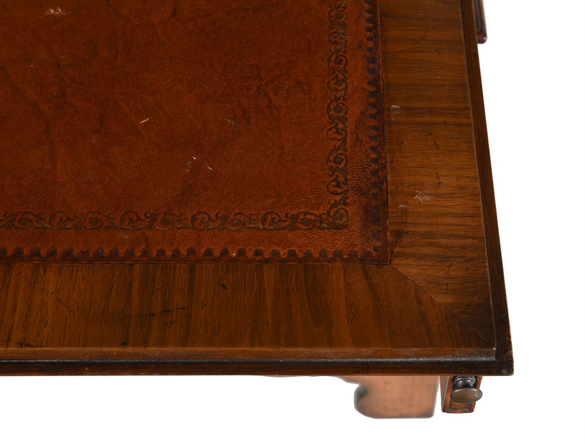 A WALNUT DOUBLE-DOME TOP BUREAU BOOKCASE IN QUEEN ANNE STYLE - Image 4 of 8