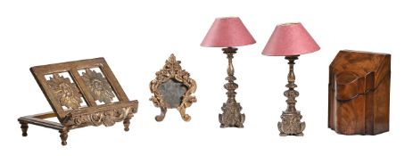 A GROUP OF GILTWOOD SMALL WORKS OF ART