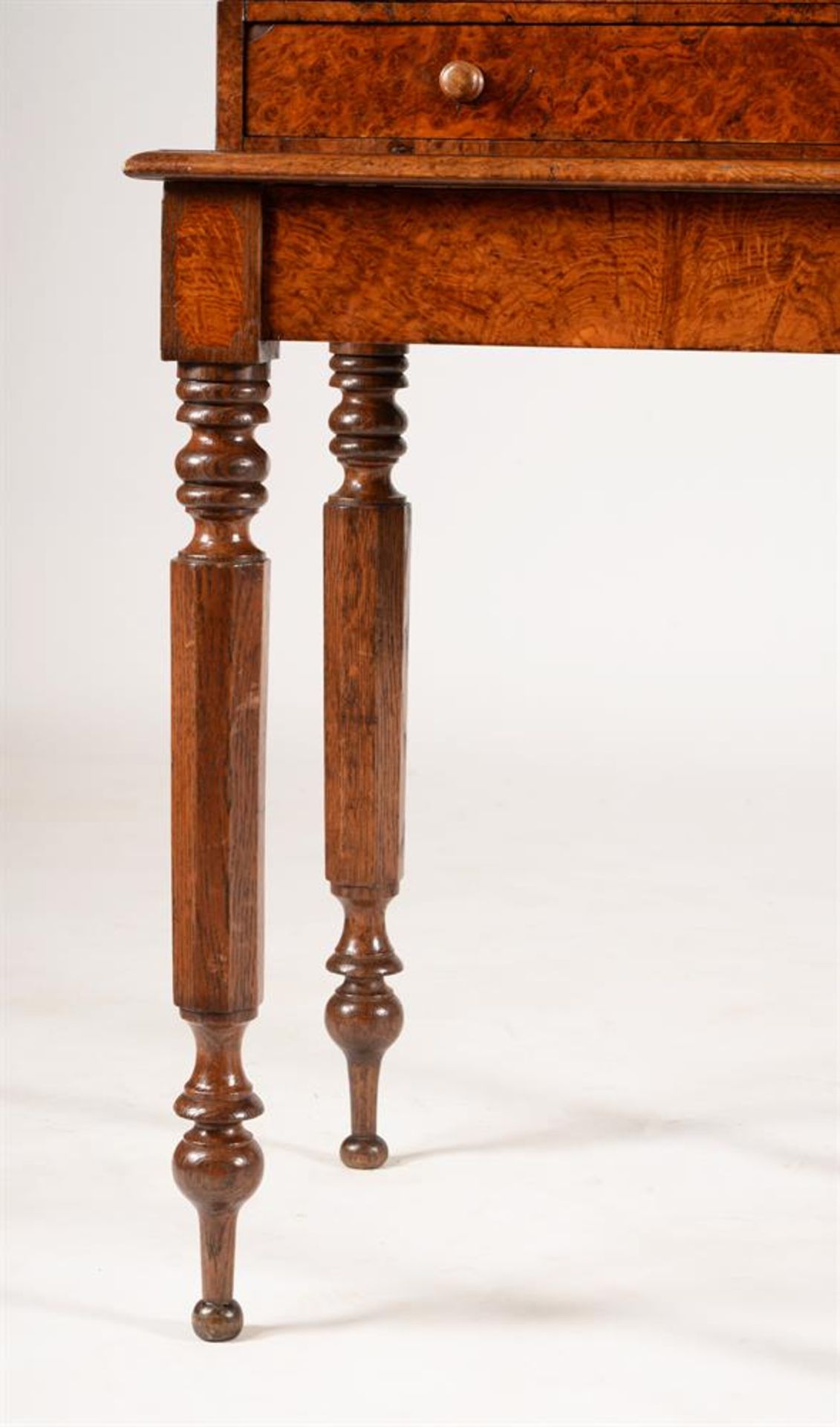 A VICTORIAN POLLARD OAK AND OAK TABLE TOP WRITING OR ARTISTS CABINET - Image 5 of 6
