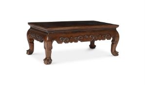 A CHINESE HARDWOOD KANG TABLE