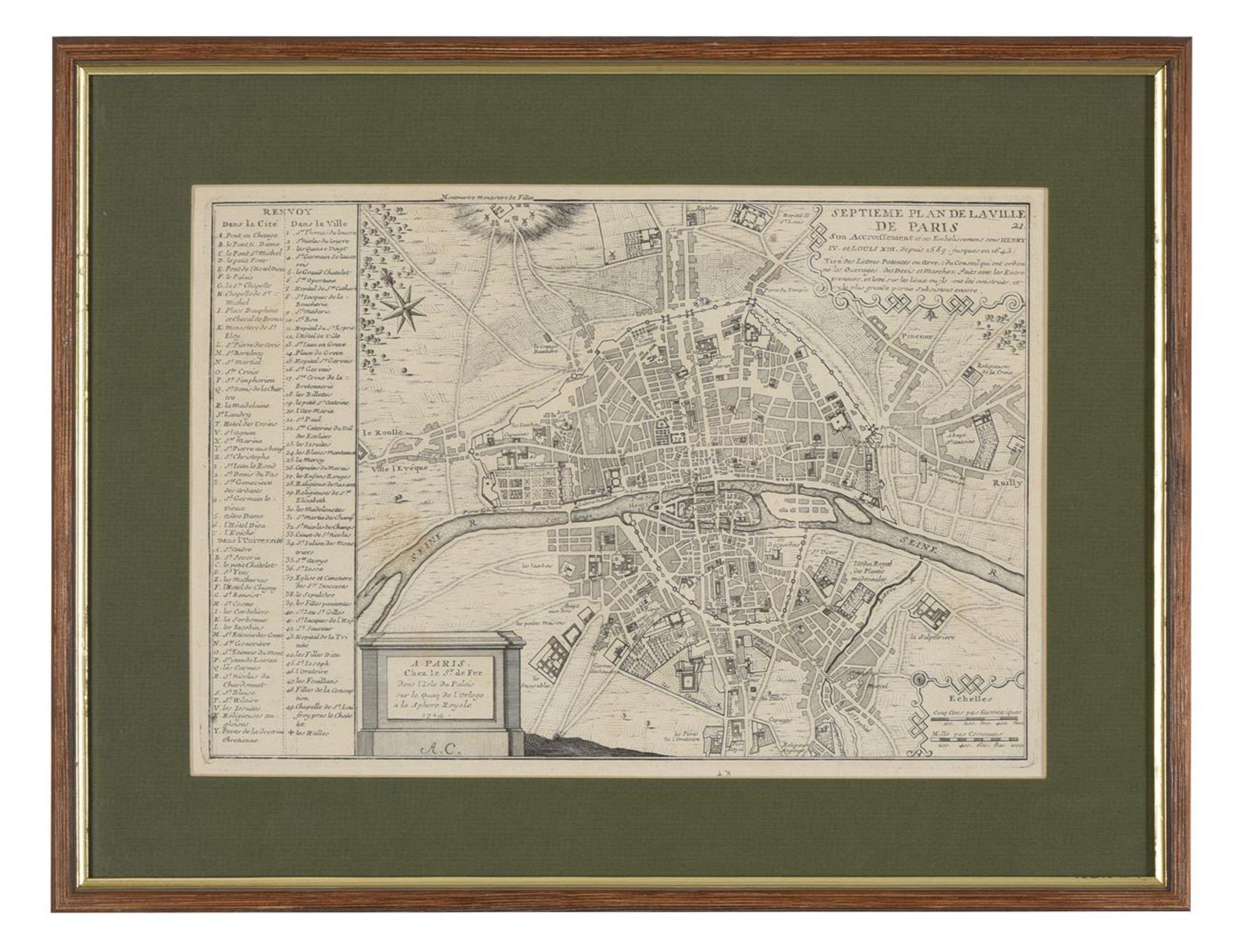 A SET OF SEVEN MAPS OF PARIS FROM NICOLAS DE FER'S ATLAS CURIEUX - Bild 6 aus 14