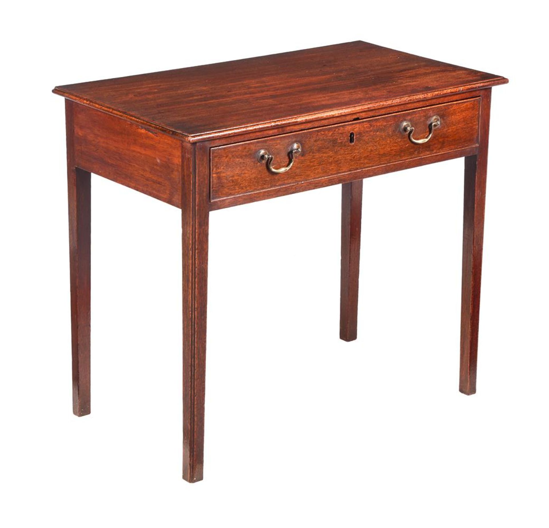 A GEORGE III MAHOGANY SIDE TABLE