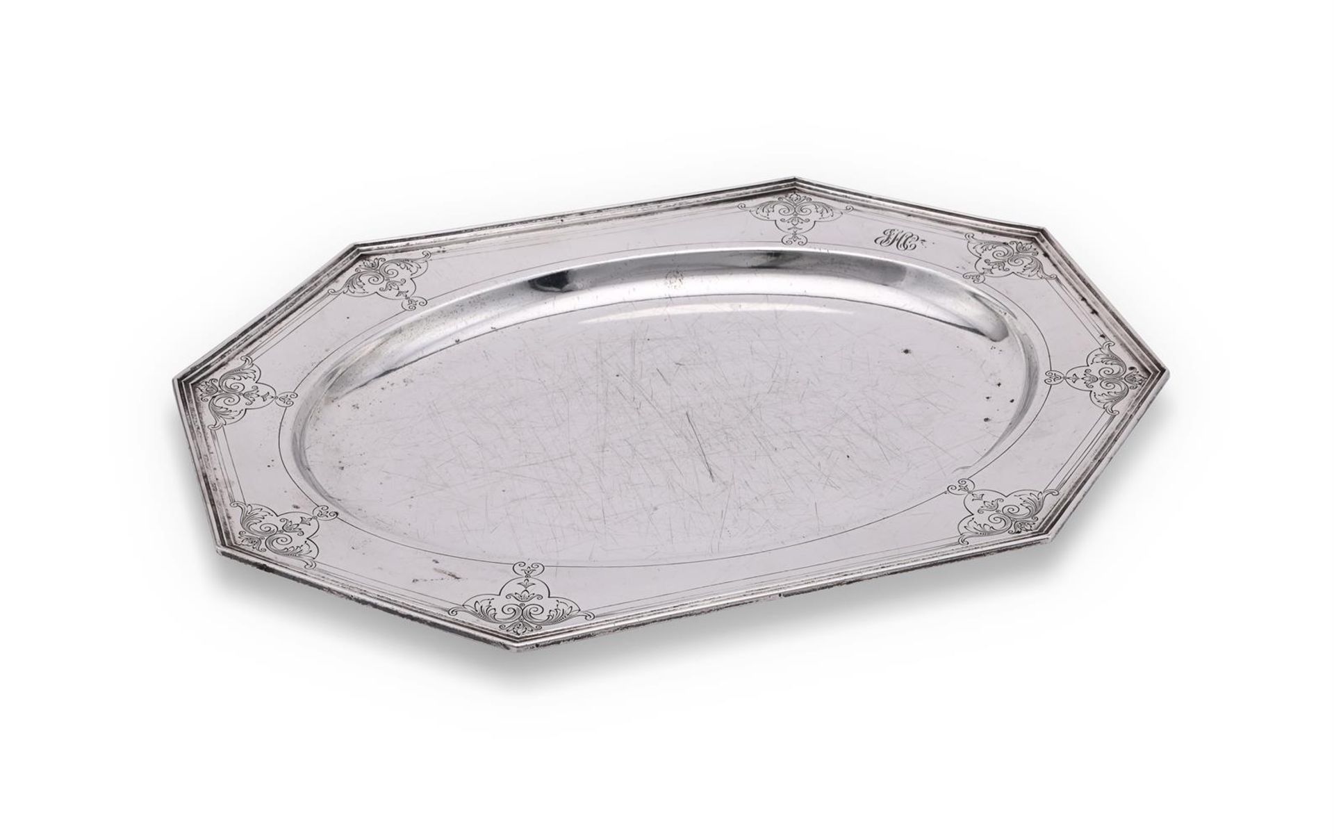 AN AMERICAN SILVER TRAY