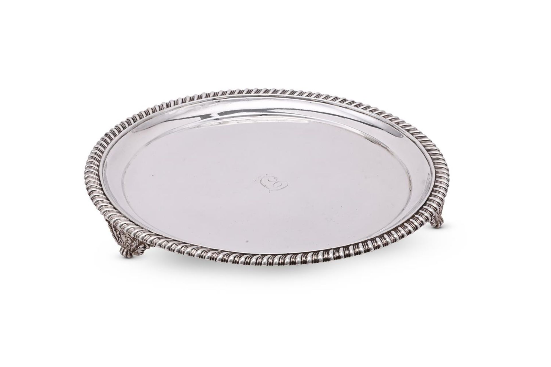 A WILLIAM IV SILVER CIRCULAR SALVER