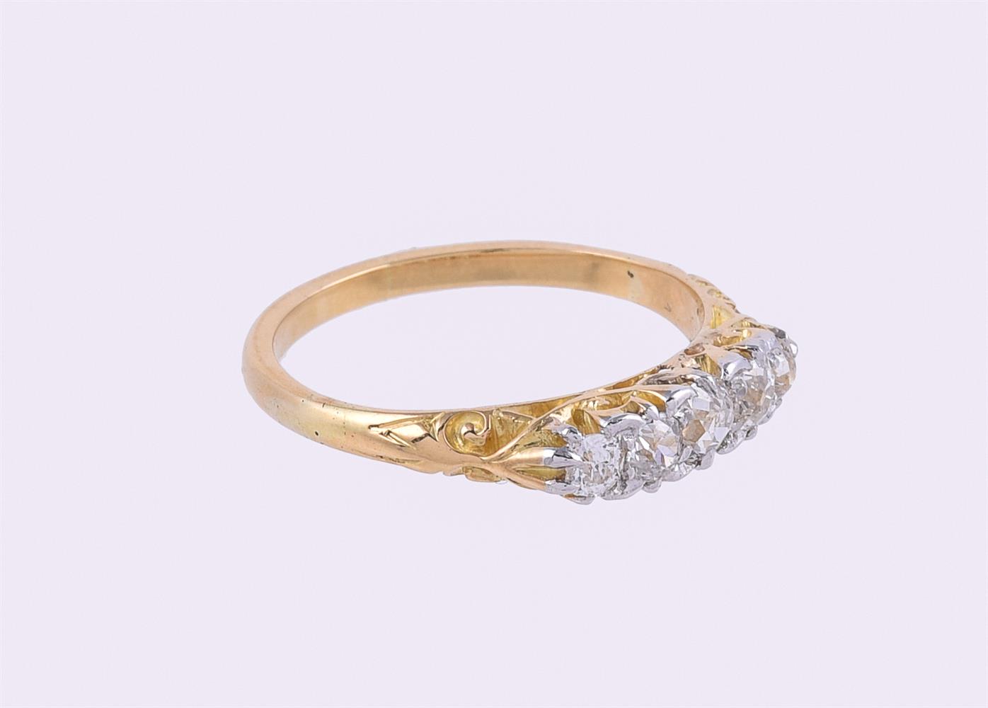 A LATE VICTORIAN DIAMOND FIVE STONE RING, CIRCA 1900 - Image 2 of 2