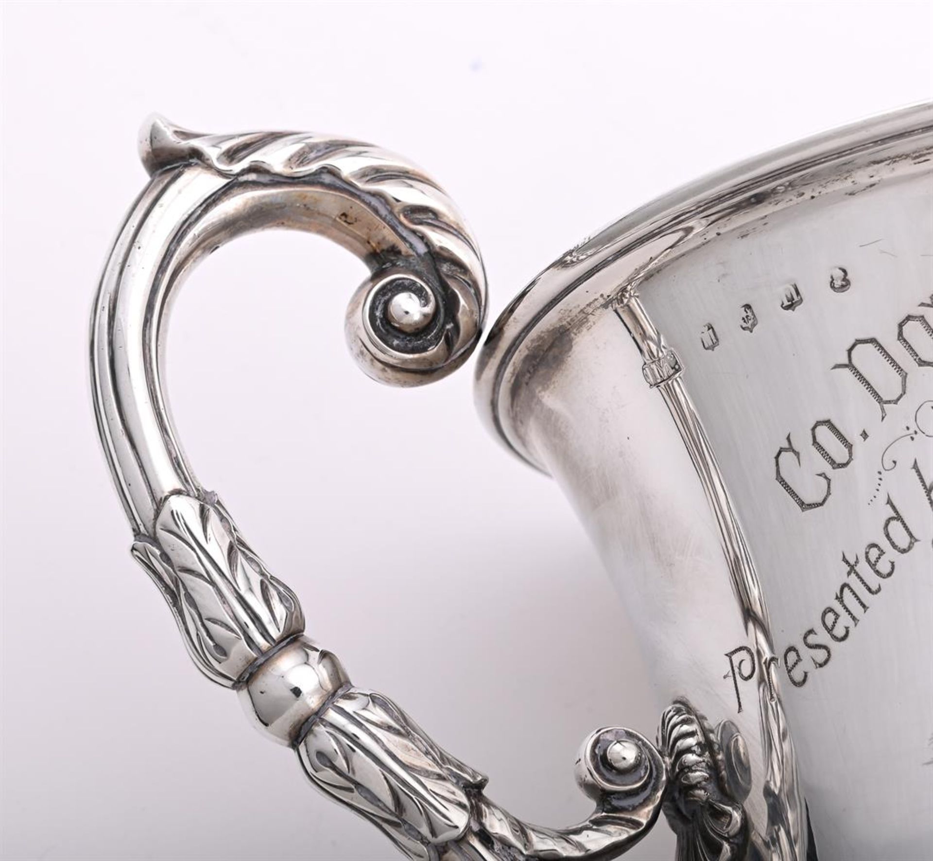 A GEORGE III SCOTTISH SILVER TWIN HANDLED TROPHY CUP - Image 2 of 2