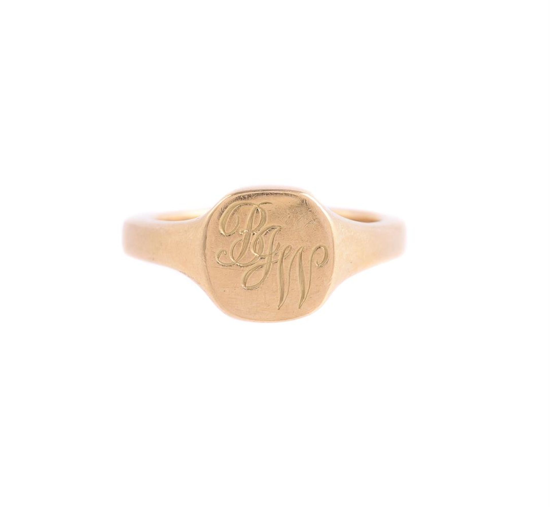 AN 18 CARAT GOLD SIGNET RING, LONDON 1986