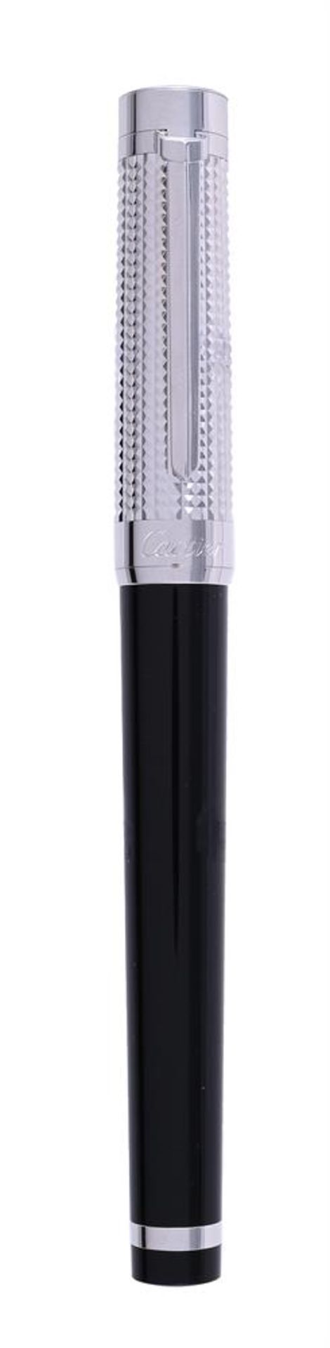 CARTIER, PASHA DE CARTIER, A BLACK ROLLERBALL PEN