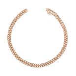 AN 18 CARAT GOLD CURB LINK NECKLACE, LONDON 1974 IMPORT MARK