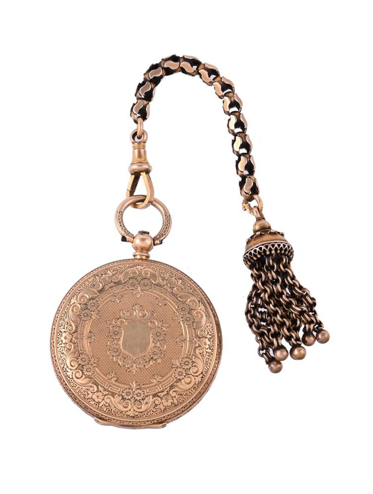 UNSIGNED, A GOLD COLOURED OPEN FACE POCKET WATCH - Image 2 of 3