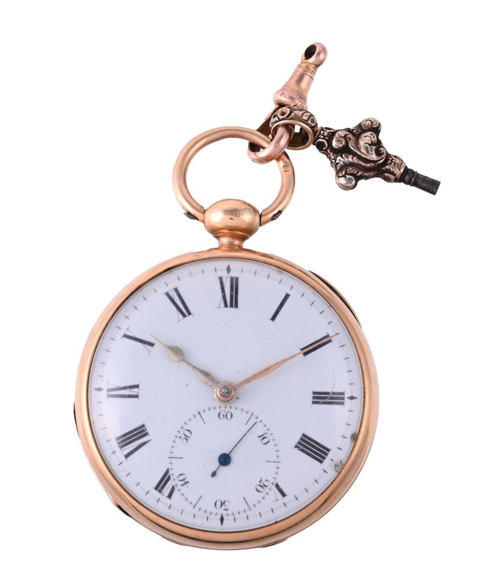 EDWARD BAKER, AN 18 CARAT GOLD OPEN FACE POCKET WATCH