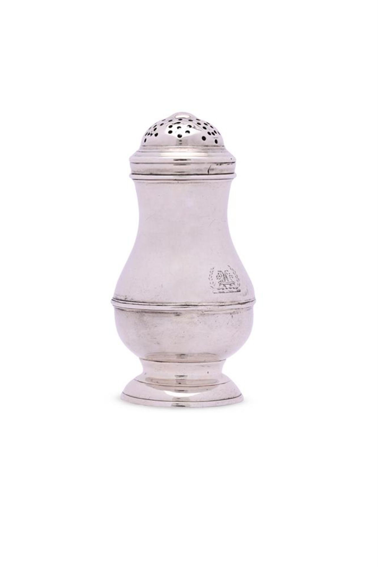 A GEORGE I SILVER BALUSTER PEPPERETTE - Image 2 of 3