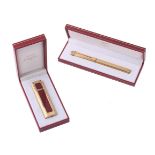 CARTIER, TRINITY, A GILT METAL FINE FELT PEN