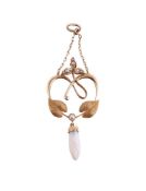 AN ART NOUVEAU MISSISSIPPI PEARL AND SEED PEARL PENDANT, CIRCA 1910