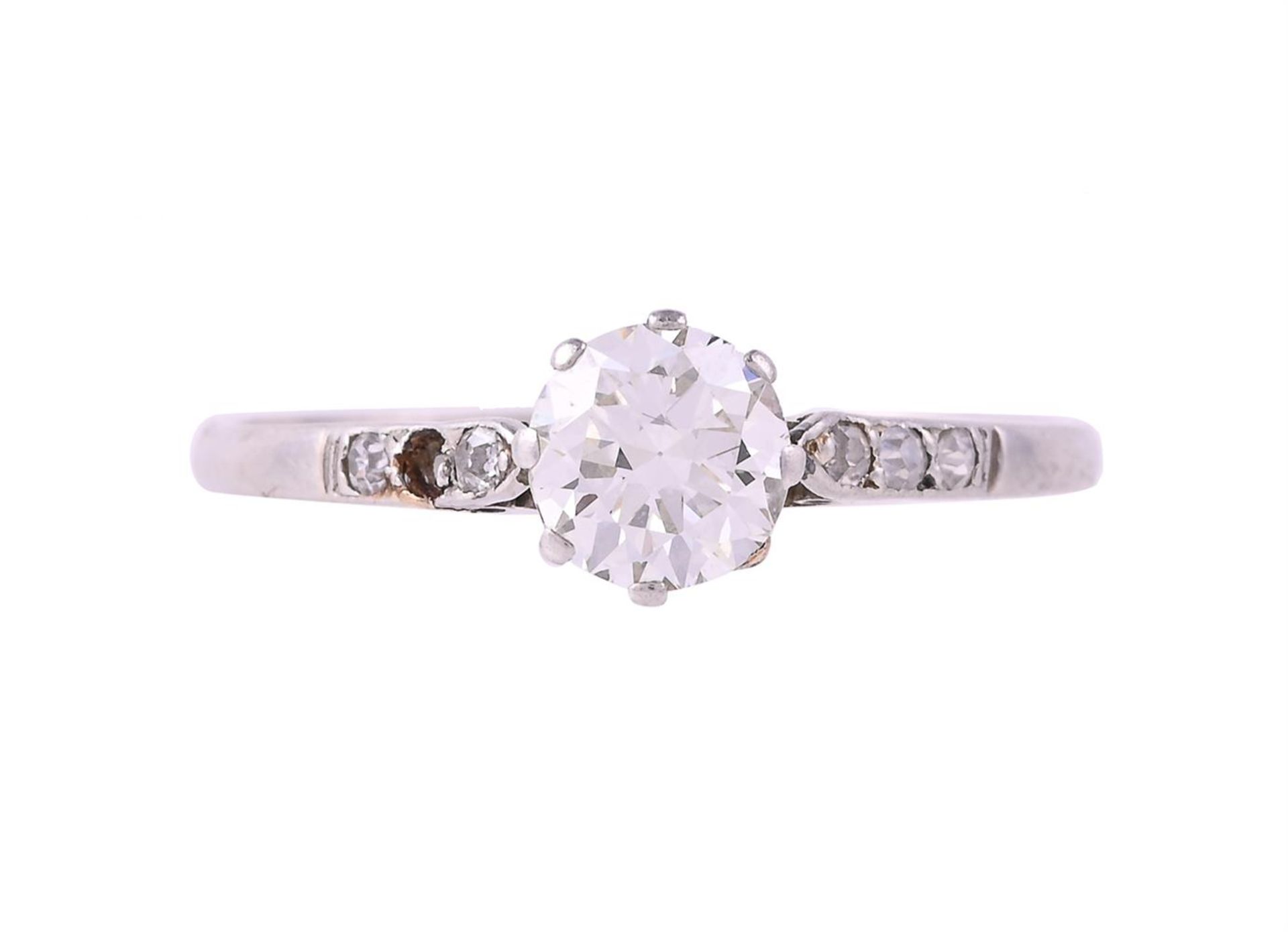 A SINGLE STONE DIAMOND RING