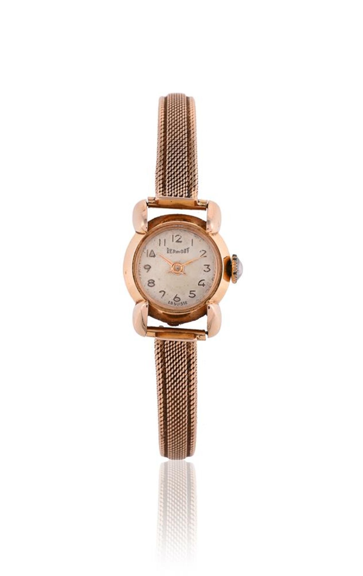 DERMONT, A LADY'S GOLD COLOURED BRACELET WATCH