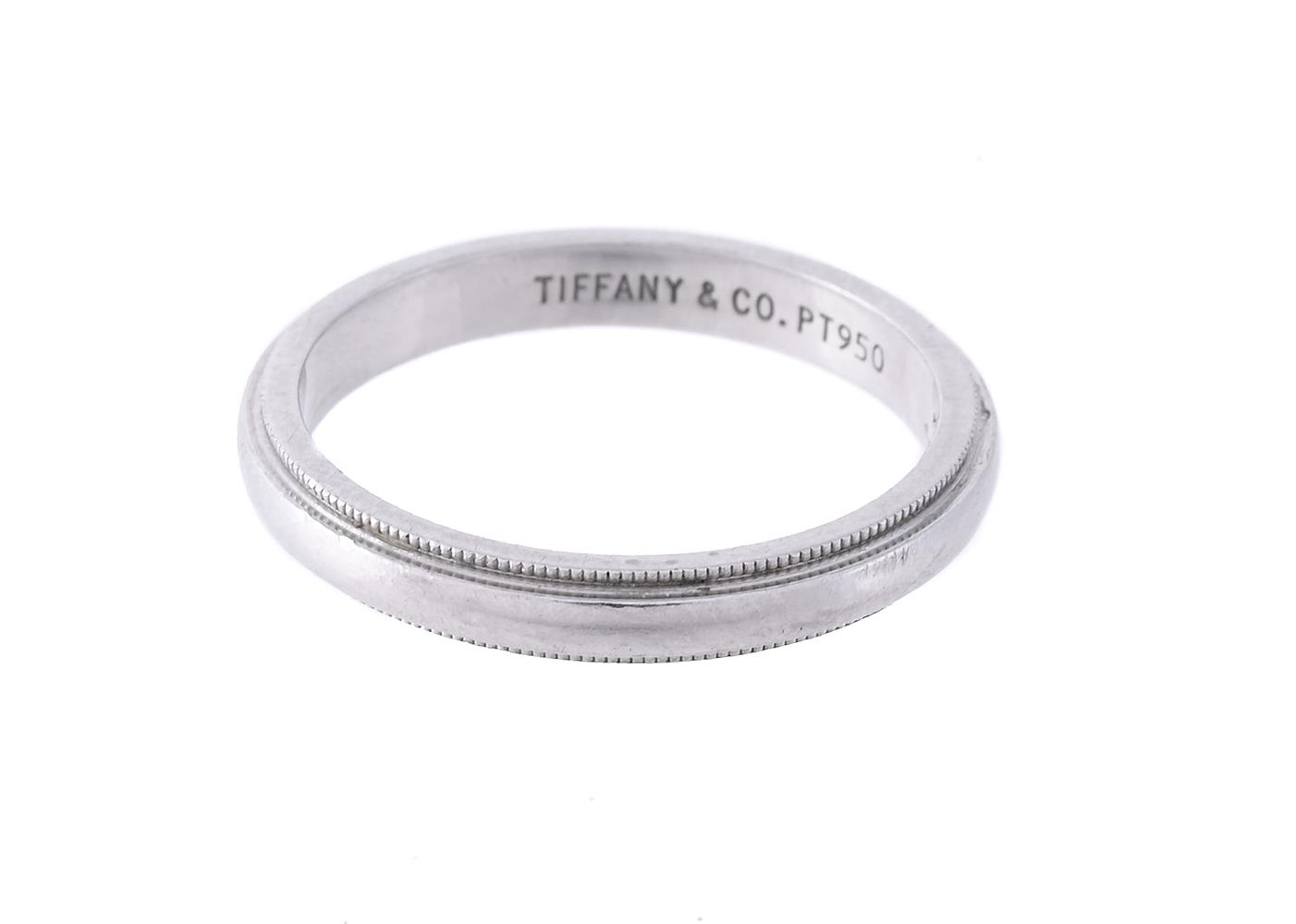 TIFFANY & CO., A PLATINUM COLOURED BAND RING - Image 2 of 2