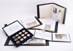 ELIZABETH II, MEDALLIC FIRST DAY COVER SETS FROM WESTMINISTER MINT IN FOUR ALBUMS
