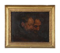 MANNER OF SIR ANTHONY VAN DYCK, STUDY OF TWO SAINTS