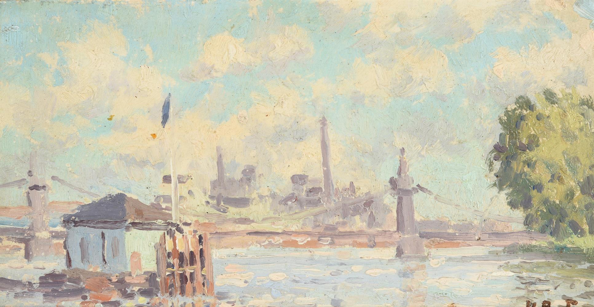 λ HUGH BOYCOTT-BROWN (BRITISH 1909-1990), VIEW OVER THE THAMES - Image 2 of 3