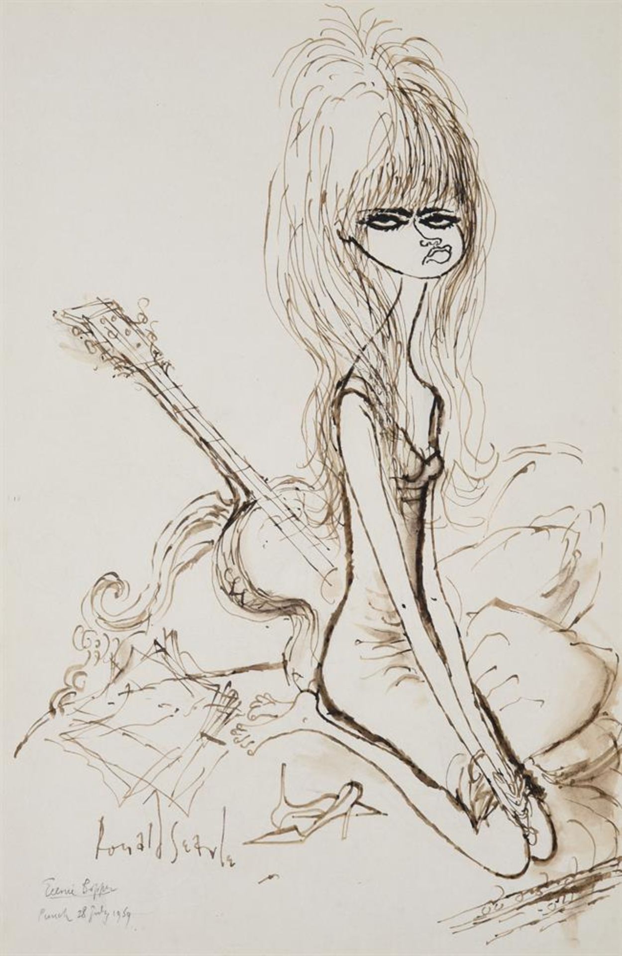 λ RONALD SEARLE (BRITISH 1920-2011), TEENIE BOPPER - Image 2 of 3