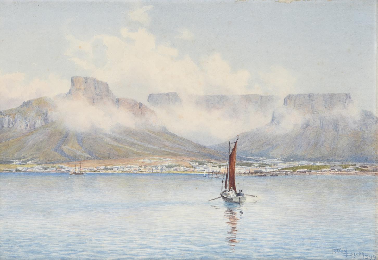 PERCY DIXON (BRITISH 1862-1924), TABLE MOUNTAIN - Image 2 of 3