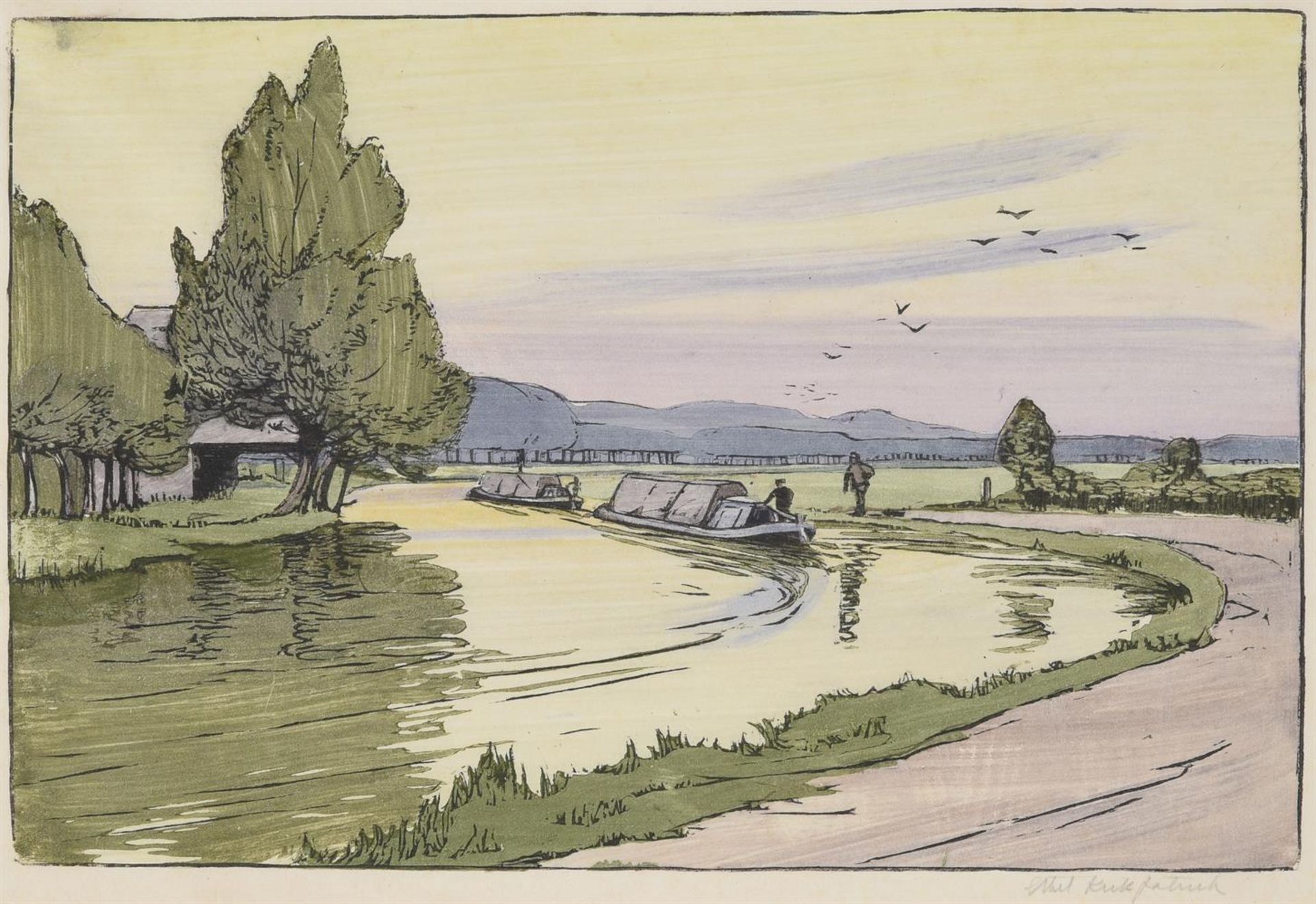 λ ETHEL KIRKPATRICK (BRITISH 1869–1966), CANAL VIEWS, A SET OF THREE - Image 2 of 6