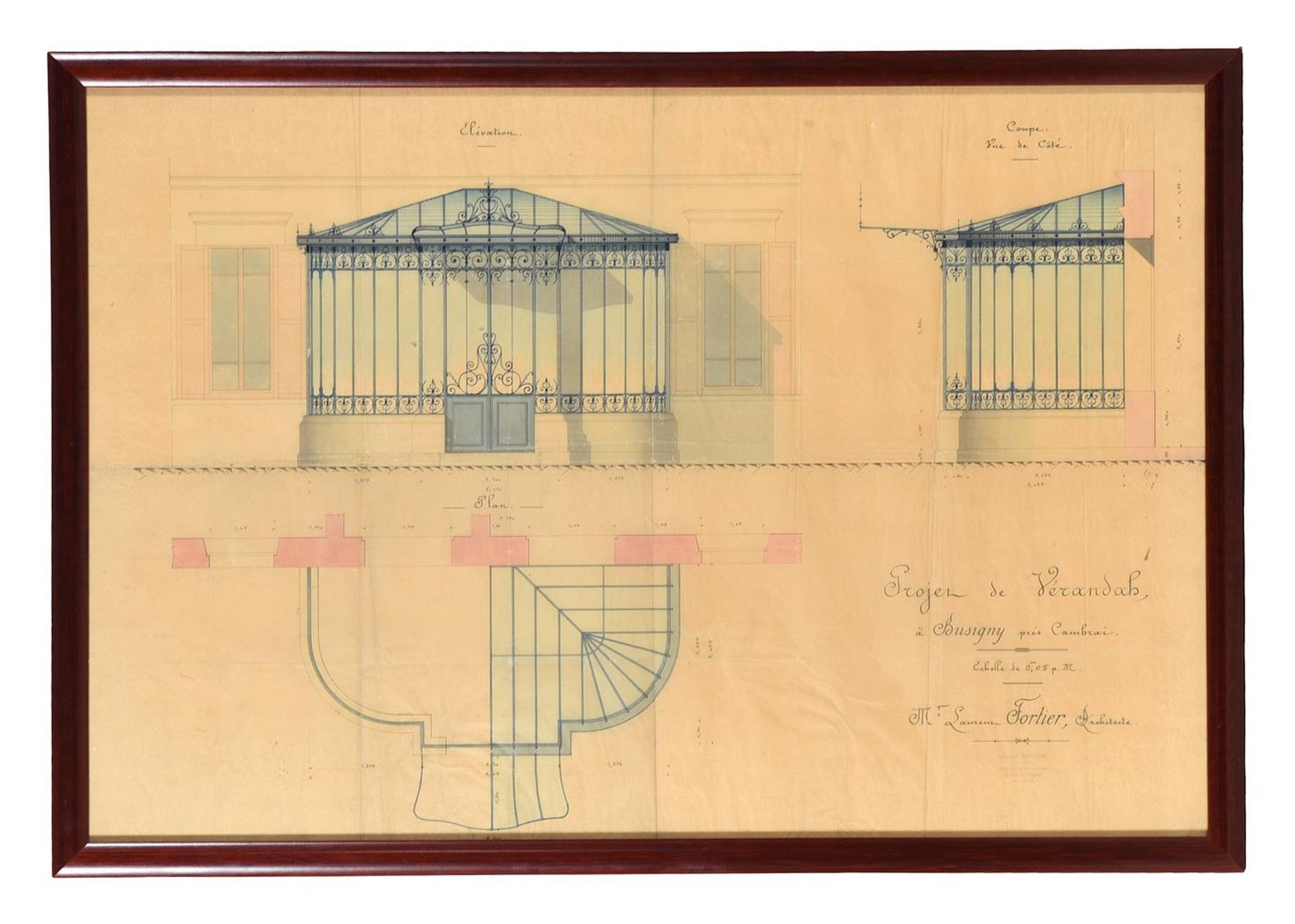 LOUIS LENORMAND (FRENCH 1801-1962), DESIGN FOR THE PANELLING OF A SALON IN THE CHATEAU LAJUDIE - Bild 8 aus 9