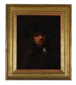 AFTER REMBRANDT HARMENSZOON VAN RIJN, 'TRONIE' OF A YOUNG MAN WITH GORGET AND BERET