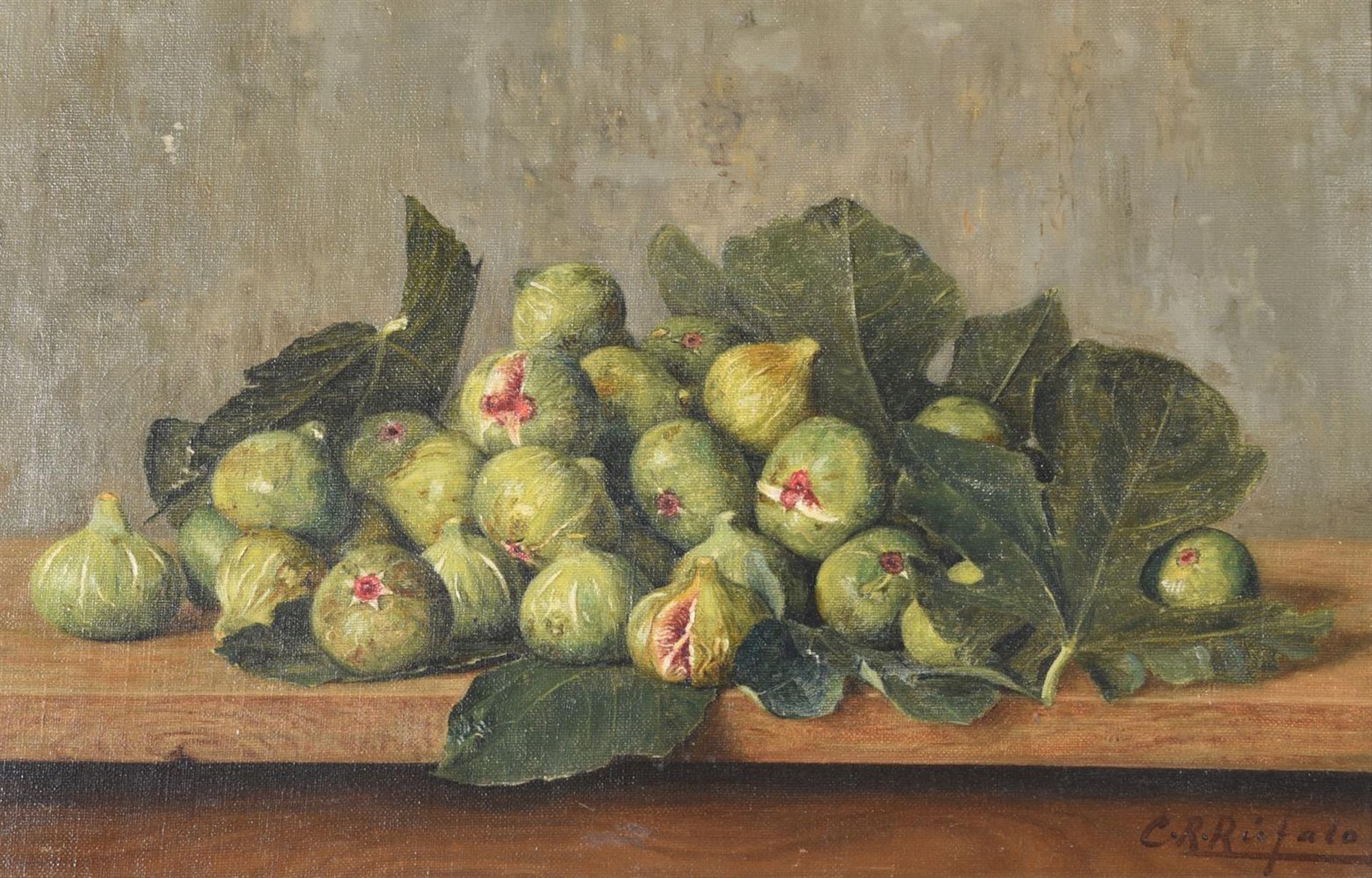 CARLOS ROBERTO RUFALO (URUGUAYAN 1880-1975), STILL LIFE OF FIGS - Image 2 of 4