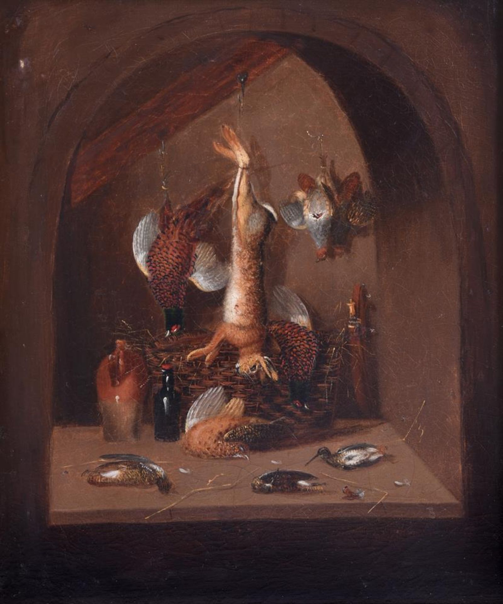 BENJAMIN BLAKE (BRITISH 1757-1830), STILL LIFE OF GAME IN A LARDER - Image 2 of 3