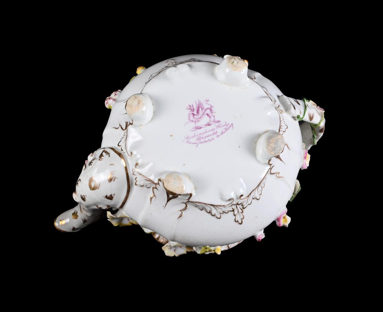 A SELECTION OF ROCKINGHAM FLOWER ENCRUSTED PORCELAIN - Image 2 of 2