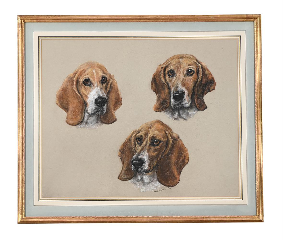 MARY BROWNING (BRITISH 20TH CENTURY), PORTRAIT OF A BASSET HOUND AND TWO OTHER WORKS (3) - Image 4 of 7
