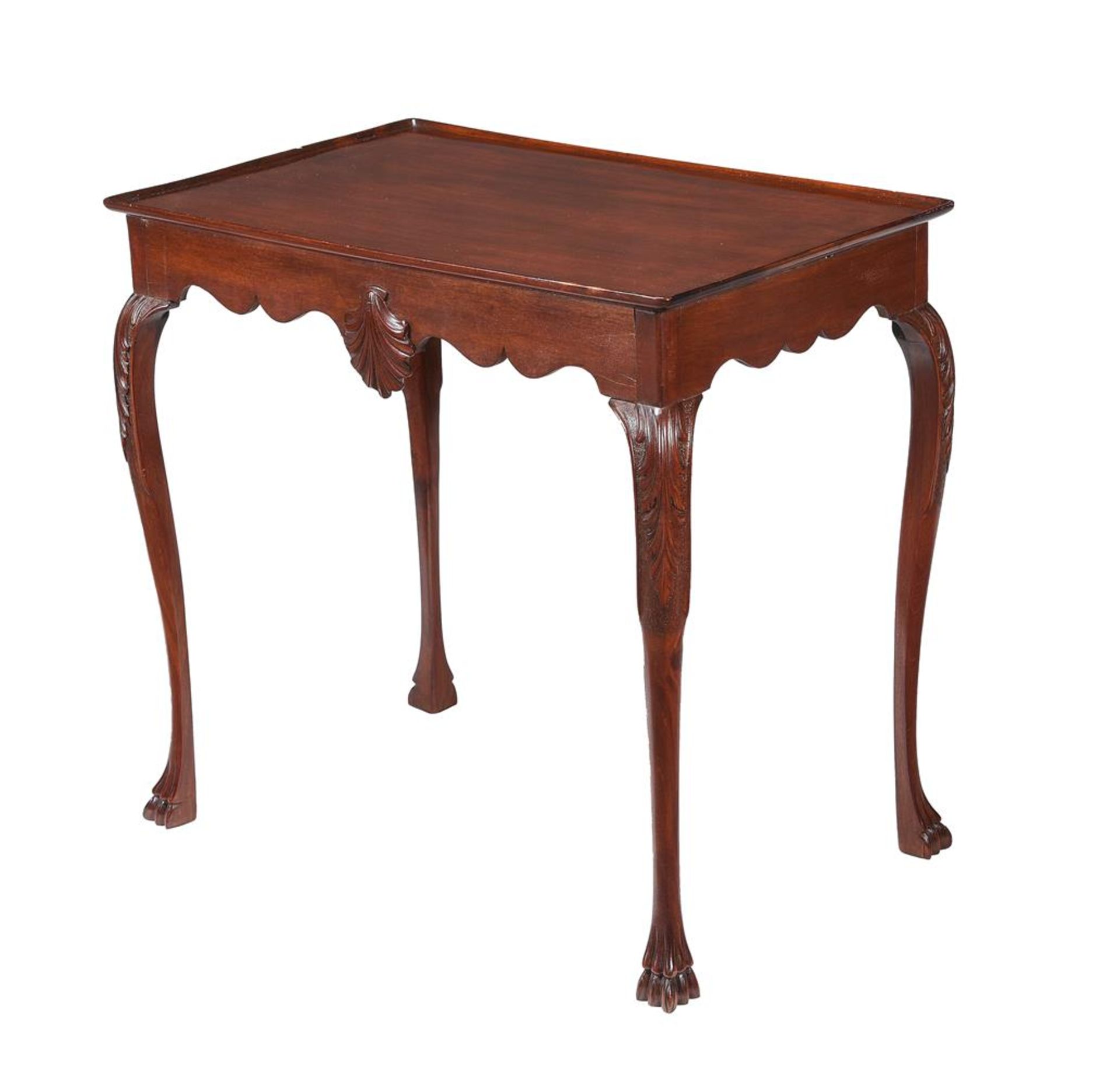 A MAHOGANY SILVER TABLE IN GEORGE II IRISH STYLE