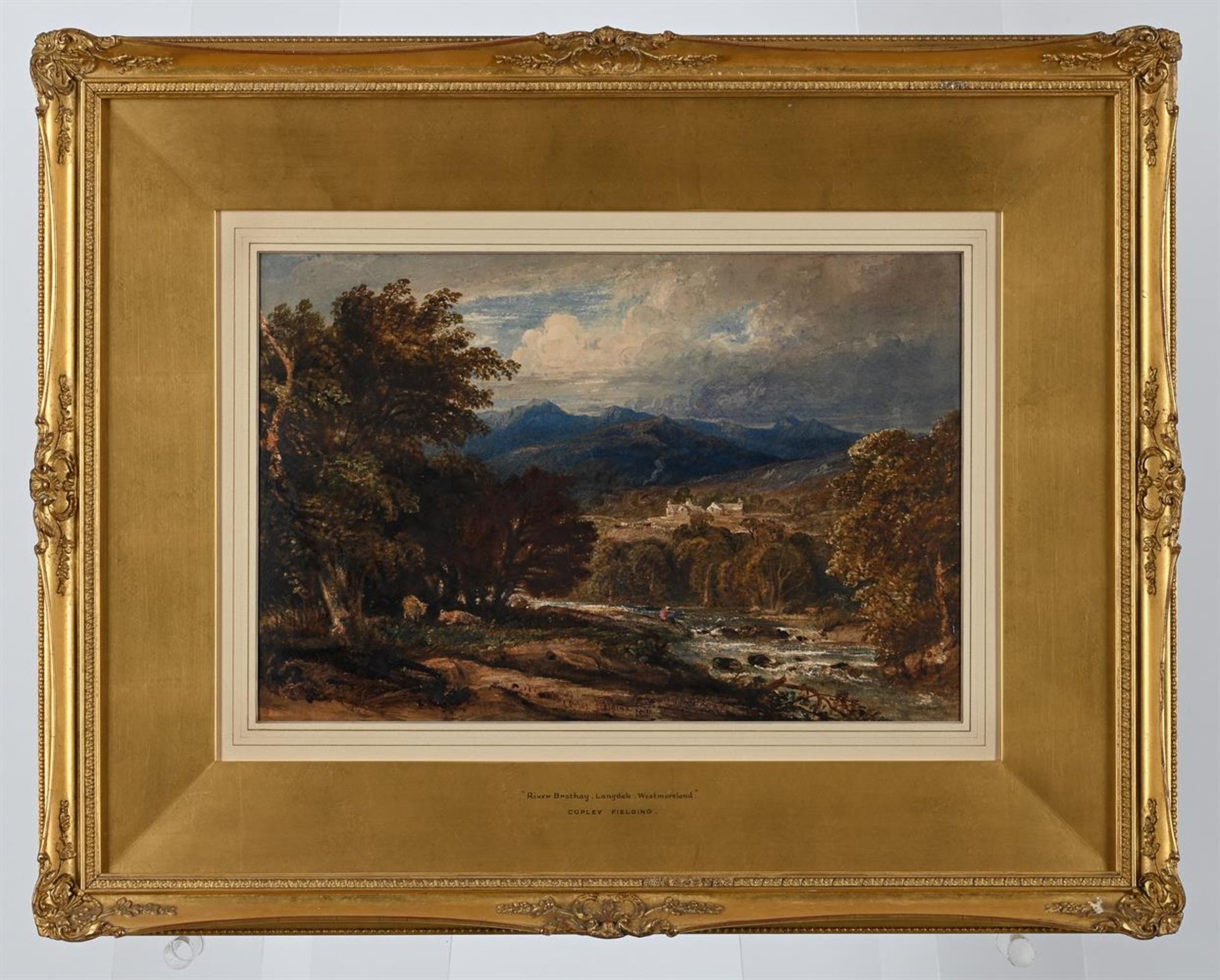 COPLEY FIELDING (BRITISH 1787-1855), RIVER BRATHAY, RIVER BRATHAY, LANGDALE, WESTMORLAND - Bild 2 aus 3