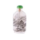 A CHINESE INSIDE-PAINTED GLASS SNUFF BOTTLE