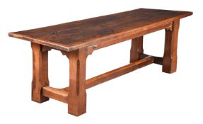 AN OAK REFECTORY TABLE