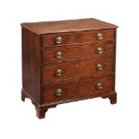 A GEORGE III MAHOGANY CHEST OF DRAWERS